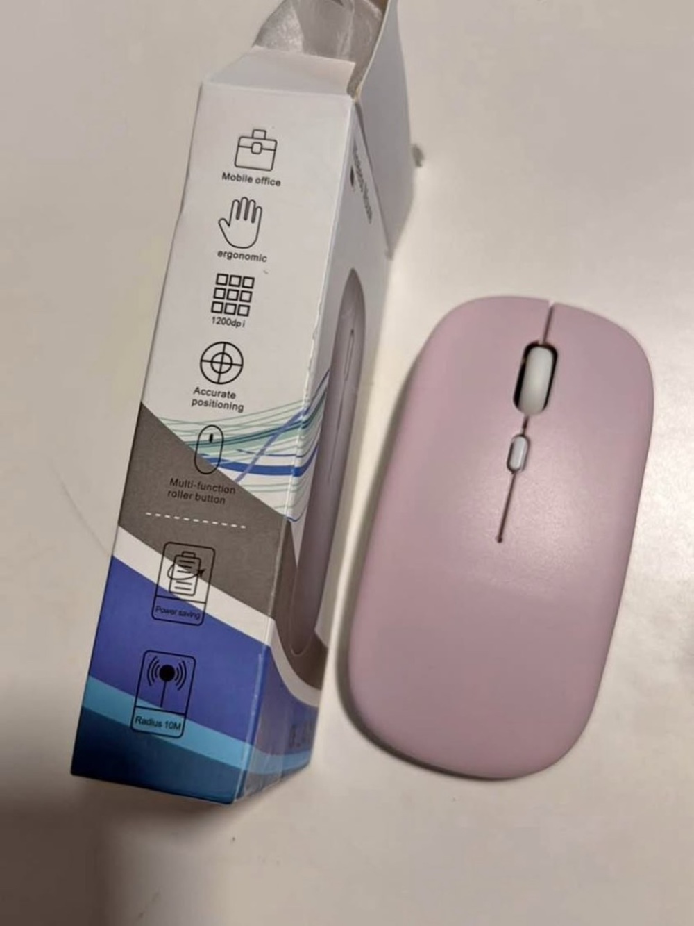 Wireless Pink Slim Computer Mouse - Portable 2.4GHz